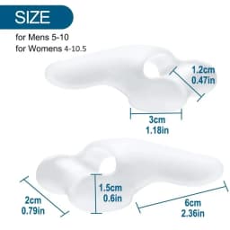 2PCS Silicone Gel Thumb Corrector Bunion Foot Toe Hallux Valgus Protector Separator Finger Straightener Adjuster Foot Care Tool