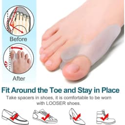 2PCS Silicone Gel Thumb Corrector Bunion Foot Toe Hallux Valgus Protector Separator Finger Straightener Adjuster Foot Care Tool