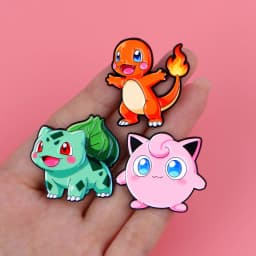 Random 7Pcs Anime Frog Duck Turtle Monsters Enamel Pins Creative Elf Brooch Lapel Badge Cosplay Gift