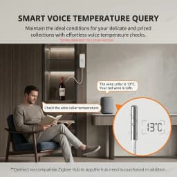 Zigbee Smart Thermometer Hygrometer With Probe Detect Pool Fridge Freezer Liquid Temperature Sensor For 2MQTT TUYA Smart Life