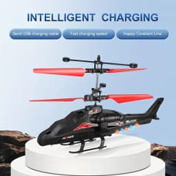 2-Way Remote Control Airplane Infrared Induction Helicopter LED Lights Drone USB Charging Fighter Model Boy Toy