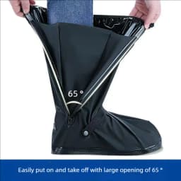 Rain Boot Shoe Cover Black Waterproof with Reflector High Top Clear Shoes Dust Covers for Motorcycle Bike Rain Cover Men Women