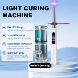 Dental Curing Light Lamp LED 1S Cure 3 Modes Curable Resin One Second Cure Dentistry Equipment Photopolymerizer Lamp 3500mW/cm²