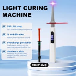 Dental Curing Light Lamp LED 1S Cure 3 Modes Curable Resin One Second Cure Dentistry Equipment Photopolymerizer Lamp 3500mW/cm²