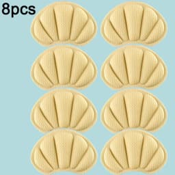 8-Piece Heel Pads, Self-Adhesive Anti-Slip Protective Pads - Thick, Non-Slip, Shock-Absorbing Insoles That Enhance Shoe Comfort, Prevent Chafing and Slipping Off, Suitable for Casual Shoes, Sneakers, and White Shoes, Shoe Size Reducer, Heel Pads to Prevent Slipping and Chafing, Shoe Lining