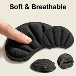 8-Piece Heel Pads, Self-Adhesive Anti-Slip Protective Pads - Thick, Non-Slip, Shock-Absorbing Insoles That Enhance Shoe Comfort, Prevent Chafing and Slipping Off, Suitable for Casual Shoes, Sneakers, and White Shoes, Shoe Size Reducer, Heel Pads to Prevent Slipping and Chafing, Shoe Lining