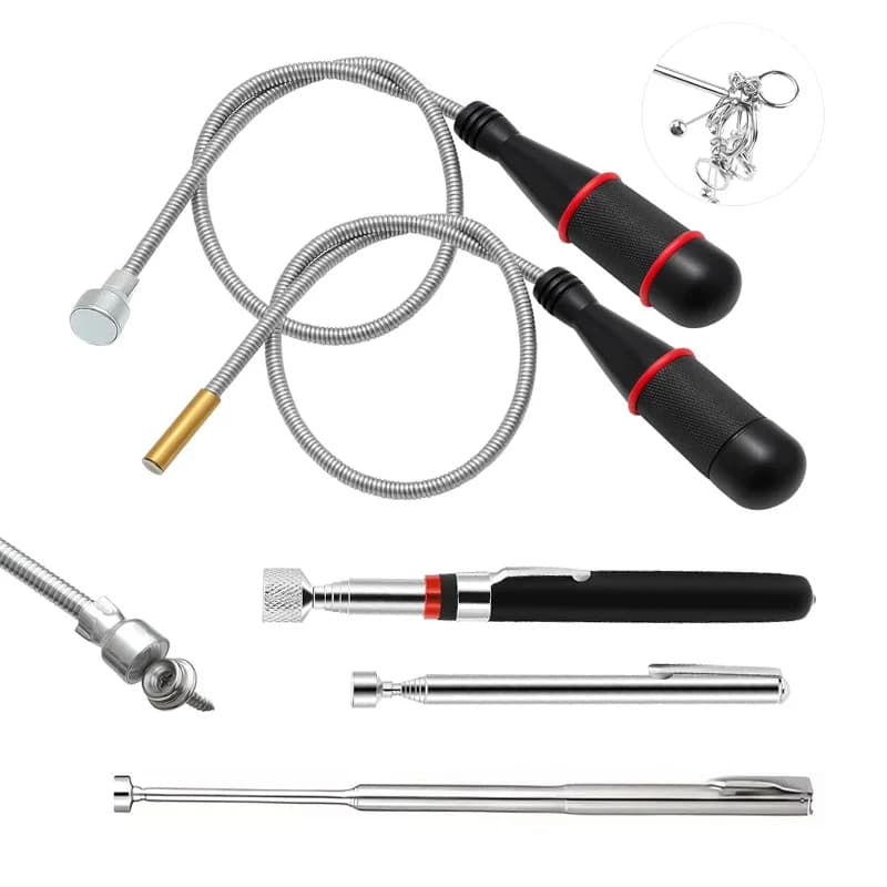 Telescopic Magnetic Pickup Tool with Claw Grabber Flexible Extendable Magnetic Pick-Up for Automotive Repair 1-3Pcs Optional