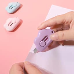 Retractable Mini Letter Opener Cutter, Cute Cloud Design Paper Knife for Envelope Package Box DIY, Keychain Tool for Kids