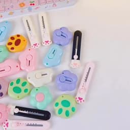 Retractable Mini Letter Opener Cutter, Cute Cloud Design Paper Knife for Envelope Package Box DIY, Keychain Tool for Kids