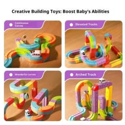 Electric Magnetic Track Set With Anti-Gravity Vehicles - 100+ Pieces Stem Building Toys Creative Diy Railway For Kids Gift Toy