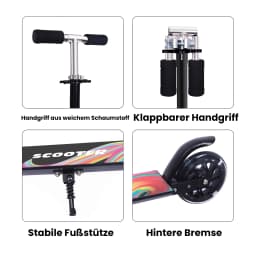 Scooter for Kids Ages 6-12/3-5,Foldable& Height Adjustable,LED Light-up wheels,Max Load 50Kg