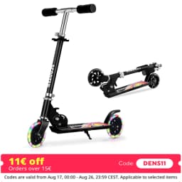 Scooter for Kids Ages 6-12/3-5,Foldable& Height Adjustable,LED Light-up wheels,Max Load 50Kg