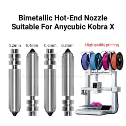 Kobra X Bimetallic Nozzle For Anycubic Hotend Print Head Assembly Kobra X Hotend Nozzles 3D Printer Accessories