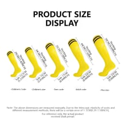 Loogdeel Football Socks Long Tube Knee Cotton Adults Children Legging Stockings Non-slip Soccer Baseball Running Sports Socks