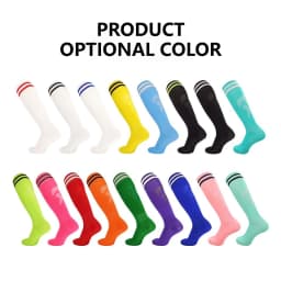 Loogdeel Football Socks Long Tube Knee Cotton Adults Children Legging Stockings Non-slip Soccer Baseball Running Sports Socks