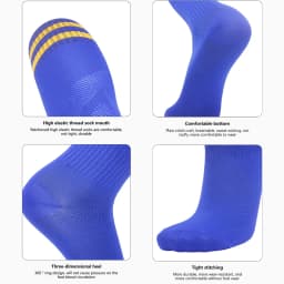 Loogdeel Football Socks Long Tube Knee Cotton Adults Children Legging Stockings Non-slip Soccer Baseball Running Sports Socks