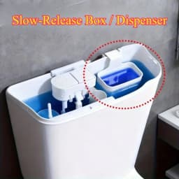 Toilet Solid Dispenser-Tank Replacement Part,Toilet Bowl Cleaner Buffer Box,Hanging Slow-Release Dispenser,Extends Cleaning Time