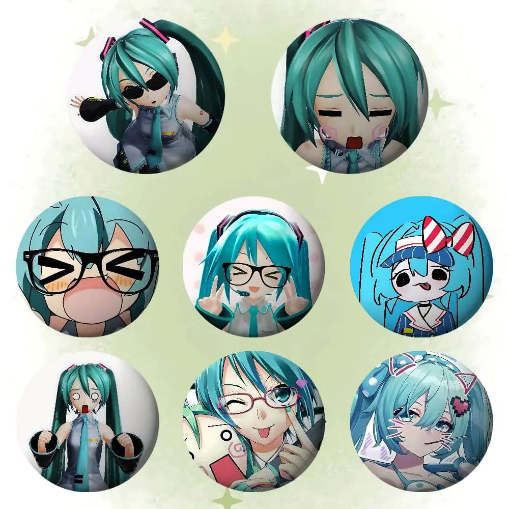 Cute Anime-H-hatsune-MikuS Kawaii Badge Pins For Friend, Backpack, Clothing, Collectible Accessories, Jewelry Gift