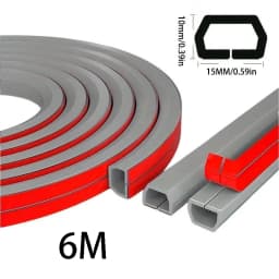 1/4M Flexible Floor Cable Cover, Self-Adhesive Wall Cord Hider, Internet Wire Duct & Cable Management