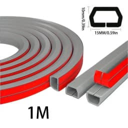 1/4M Flexible Floor Cable Cover, Self-Adhesive Wall Cord Hider, Internet Wire Duct & Cable Management