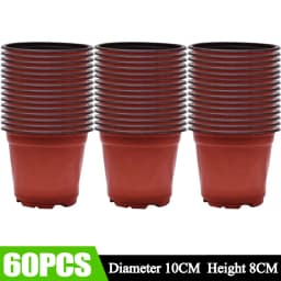 100/20x Seeding Nursery Pot Black Red Plants Nursery Pots Seedling Cups Grow Box Planters Home Garden Potted Container Wholesale