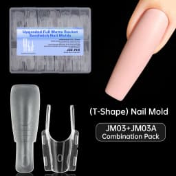 120pcs Rocket Shape Sandwich Dual Nail Form Extension Nail Perfect Shape Builder Gel Sandwich System Nail Manicure Kit