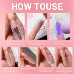 120pcs Rocket Shape Sandwich Dual Nail Form Extension Nail Perfect Shape Builder Gel Sandwich System Nail Manicure Kit
