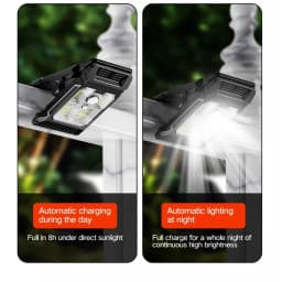 New upgraded intelligent sensing solar clip lamp outdoor courtyard lamp garden lighting solar wall lamp