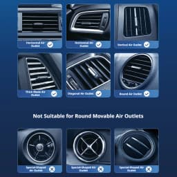SEAMETAL 3 Speed 5V 1A Car USB Cooling Fan 360 Degree Adjustable Air Outlet Car Fan 5-Blade Low Noise for Car Truck SUV Sedan