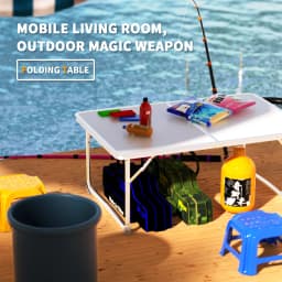 60CM Picnic Table Lightweight Camping Portable Aluminum Heavy Duty Folding Dining Foldable Garden Party BBQ Outdoor Cooking
