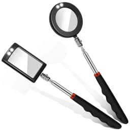 Car 360° Inspection Mirror LED Light Telescopic Inspection Mirror for Check The Condition of Vehicle Automotive Repairs Tools