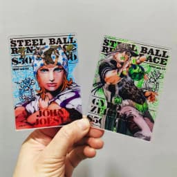 JoJo Adventure Steel Ball Run Gyro Zeppeli Johnny Joestar Acrylic Transparent Card Cosplay Decor Props Fans Collection Gift