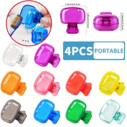 4PCS Portable Toothbrush Storage Clip Travel Essential Protective Cover - Durable Toothbrush Case for On-the-Go Hygiene