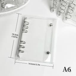 M5/A8/A7/A6 Transparent Binder, Sticker Book, Sticker Storage Book, Double-Clasp Soft Leather Notebook, Pp Transparent Refillable Pages, Large Capacity Portable Binder, Suitable for Photo Albums, Scrapbooks, Sticker Bo