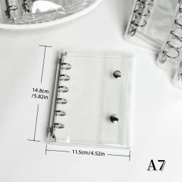 M5/A8/A7/A6 Transparent Binder, Sticker Book, Sticker Storage Book, Double-Clasp Soft Leather Notebook, Pp Transparent Refillable Pages, Large Capacity Portable Binder, Suitable for Photo Albums, Scrapbooks, Sticker Bo