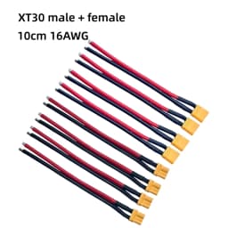 4pcs XT60 Battery Male Female Connector Plug - 10cm 14AWG Silicone Wire Cable for RC Airplane Lipo Battery ESC FPV Drone Expand