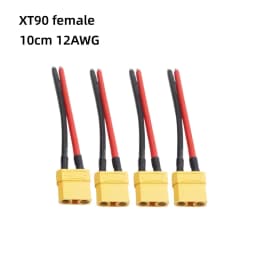 4pcs XT60 Battery Male Female Connector Plug - 10cm 14AWG Silicone Wire Cable for RC Airplane Lipo Battery ESC FPV Drone Expand