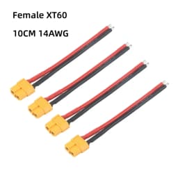 4pcs XT60 Battery Male Female Connector Plug - 10cm 14AWG Silicone Wire Cable for RC Airplane Lipo Battery ESC FPV Drone Expand
