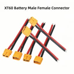 4pcs XT60 Battery Male Female Connector Plug - 10cm 14AWG Silicone Wire Cable for RC Airplane Lipo Battery ESC FPV Drone Expand