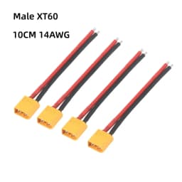 4pcs XT60 Battery Male Female Connector Plug - 10cm 14AWG Silicone Wire Cable for RC Airplane Lipo Battery ESC FPV Drone Expand