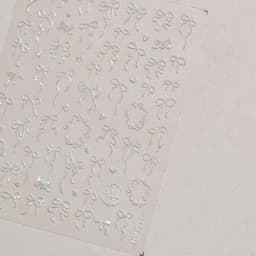 1pcs 5D Black White Lace Striped Nail Art Stickers Luxury Crystal Diamond Nail Stickers Pearl Autumn Winter Nails Decals DIY