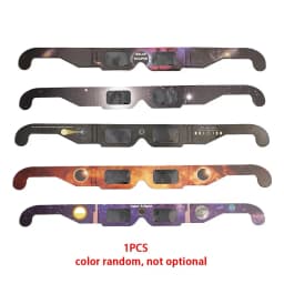 5PCS Solar Eclipse Glasses Anti-uv Glasses Safe Direct Sun Viewing Random Color Paper Frames for Adults Kids Watch Solar Eclipse
