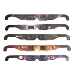 5PCS Solar Eclipse Glasses Anti-uv Glasses Safe Direct Sun Viewing Random Color Paper Frames for Adults Kids Watch Solar Eclipse