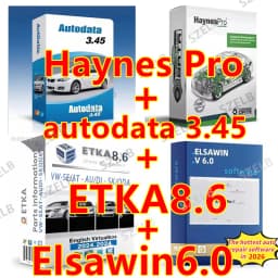 Haynes Pro and Autodata3.45 EU Auto Repair Software +Etka 8.6 with ELSAWIN 6.0 Group Vehicle Electronic Parts Catalog