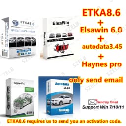 Haynes Pro and Autodata3.45 EU Auto Repair Software +Etka 8.6 with ELSAWIN 6.0 Group Vehicle Electronic Parts Catalog
