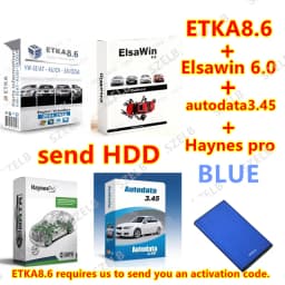 Haynes Pro and Autodata3.45 EU Auto Repair Software +Etka 8.6 with ELSAWIN 6.0 Group Vehicle Electronic Parts Catalog