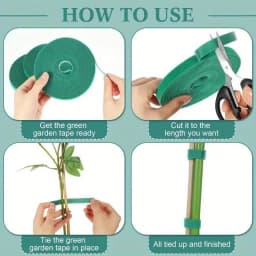 10M Reusable Nylon Plant Ties Green Garden Plant Bandage Cable Ties Self Adhesive Plant Fastener Tape for Plants Garden Home