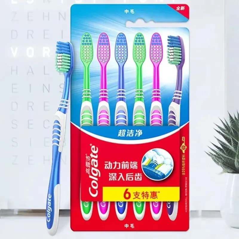 Colgate Toothbrushes Set Random Colors Family Couple Travel Toothbrush for Men Women Daily Oral Care