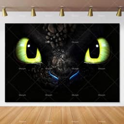 Cartoon-Toothless Backdrop Kids Birthday How to&Train Your Cute Dragon Theme Decor Banner Party Supplies Poster Background Gifts