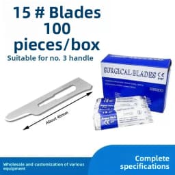 Surgical Scalpel Blades 100PCS/BOX Carbon Steel Medical Knife Handle Holder Dissection Cutting Phone Repair Carving Sterilized